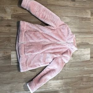 Crate & Barrel Woman’s Cozy Pink Small Fuzzy Jacket